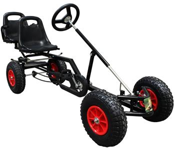  MegaLeg Pedal Gokart BlackPower til Voksne m/ekstra sæde