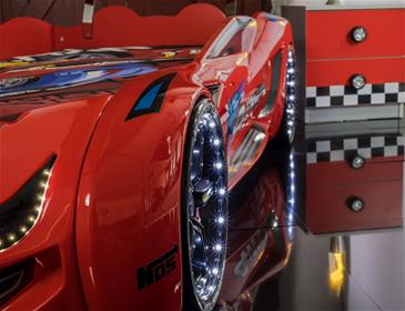  Speedy Spoiler 4WD Bilseng med LED-Lys og Lydpakke, Rød-5