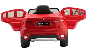 BMW X6 Elbil til Børn 12V m/fjernbetjening, Rød-3
