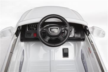 Audi Q7 Hvid Elbil til Børn 12V m/2.4G fjernbetjening, Gummihjul-7