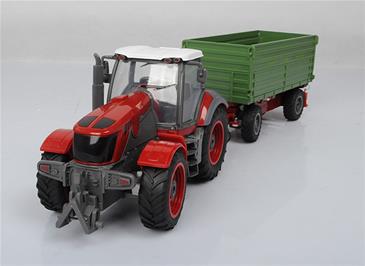 Fjernstyret Traktor med høj trailer 1:28 -7