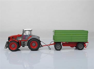 Fjernstyret Traktor med høj trailer 1:28 -9