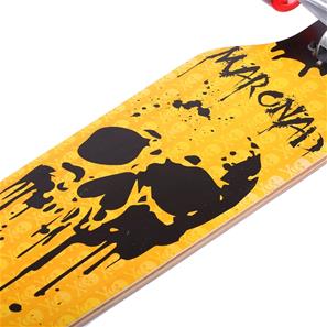 Longboard 41 ''DROP TROUGH RACE'' Skateboard m/LED Lys, DRIPPING SCULL-4