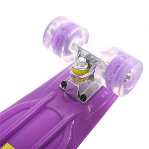 Maronad Retro Minicruiser Skateboard m/LED Lys og ABEC7, Lilla-4