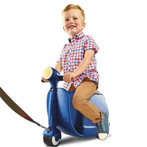 Skoot 2-i-1 Trolley Kuffert og køretøj med hjul til børn, Blå