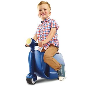 Skoot 2-i-1 Trolley Kuffert og køretøj med hjul til børn, Blå-7