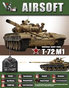 VSTank Pro Air Russian Army Tank T72 M1 Desert Camuflage, Airsoft