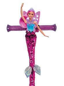 Barbie Havfrue Løbehjul med Pailletter og glitter til børn-11