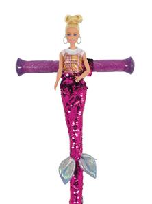 Barbie Havfrue Løbehjul med Pailletter og glitter til børn-12