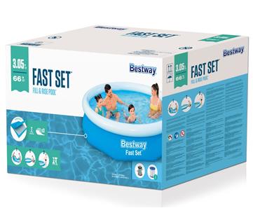  Bestway Fast Set Pool Sæt 305 x 66cm m/filter pumpe-5