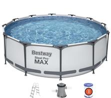 Bestway Steel Pro MAX Frame Pool 366 x 100cm m/filter pumpe, stige