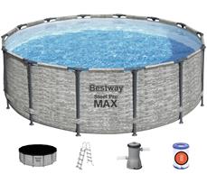 Bestway Steel Pro Max Frame Pool 427 x 122 cm  - Prismatic Stone Ny Model!