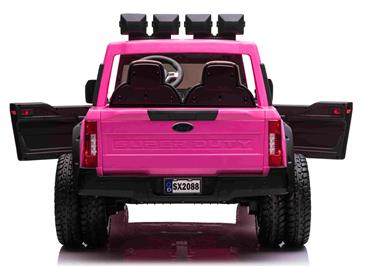 Ford Super Duty Truck m/24V14AH + 4xMotor + Gummihjul + Blødt skumsæde Pink-4