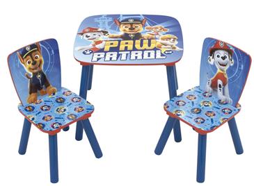 Paw Patrol Træ bord med stole