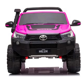 Toyota Hilux 24v ELBil m/2x24V 240W motor + Lædersæde + Gummihjul, Pink-2